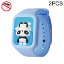 2 PCS Luminous Children Three-Dimensional Cartoon Silicone Anti-Mosquito Bracelet(Blue Panda)
