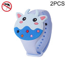 2 PCS Summer Children Luminous Mosquito Repellent Bracelet Anti-Mosquito Watch(Blue Culpr)