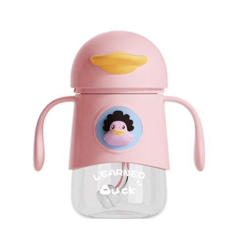 TMC-012 Cartoon Duck Drinking Straw Cup For Babies And Toddlers(Light Pink)