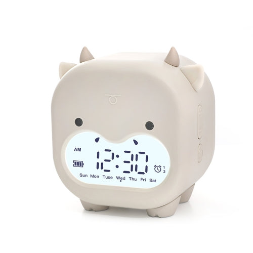 Mavericks Digital Alarm Clock Student Voice Timekeeping Timer Wake-Up Light Alarm(Light Brown)
