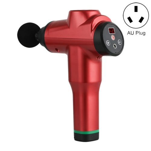Muscles Relax Massager Portable Fitness Equipment Fascia Gun, Specification: 6212 12 Gears Red(AU Plug)