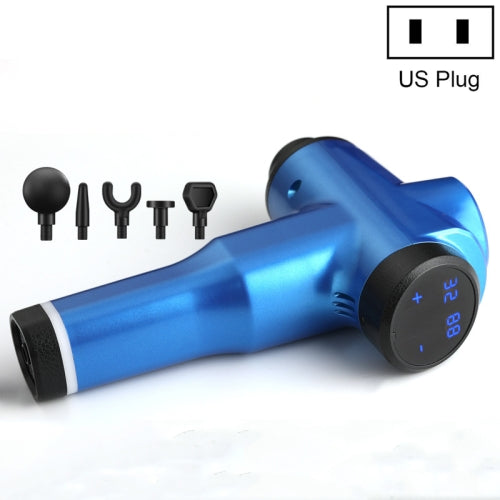 Muscles Relax Massager Portable Fitness Equipment Fascia Gun, Specification: 6232 32 Gears Blue(US Plug)