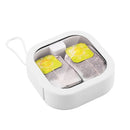 2 PCS Desktop Portable Storage Box Multifunctional Finishing Push Box Port Sundrome Plastic Storage Box(White)