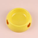 3 PCS Dog Bowls Plastic Love Single Bowl Pet Bowl Cat Food Bowl Small(Yellow)