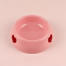 3 PCS Dog Bowls Plastic Love Single Bowl Pet Bowl Cat Food Bowl Large(Pink)