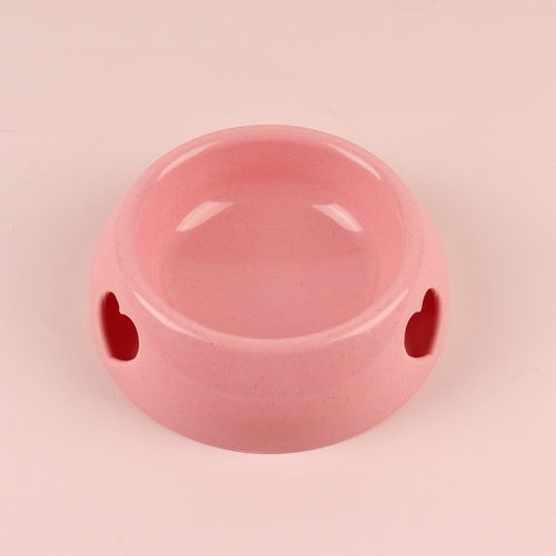 3 PCS Dog Bowls Plastic Love Single Bowl Pet Bowl Cat Food Bowl Large(Pink)