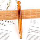 10 PCS Resin Scraping Sheet Massage Facial Tendon Stick Beauty Salon Shave Board Acupuncture Pen, Color Classification: Amber Point Stick