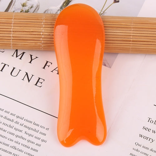 10 PCS Resin Scraping Sheet Massage Facial Tendon Stick Beauty Salon Shave Board Acupuncture Pen, Color Classification: Resin Yellow Fish Plate