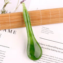 10 PCS Resin Scraping Sheet Massage Facial Tendon Stick Beauty Salon Shave Board Acupuncture Pen, Color Classification: Emerald Green Face Shave