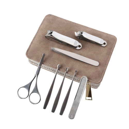 8 PCS / Set Nail Shear Manicure Tools Stainless Steel Nail Clippers Ordinary Nose Hair Clipper