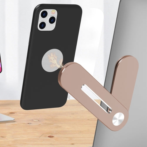 Portable Shrink Notebook Expanded Metal Bracket(Rose Gold)