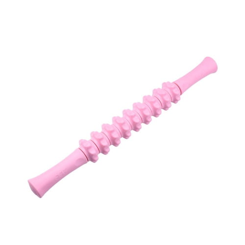 Multifunctional Gear Massage Stick Fascia Roller Shaft Fitness Yoga Deep Muscle Relaxer(Pink)