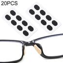 20 PCS Glasses Nose Strip Soft EVA Sponge Nose Mat Comfortable No Pressure Mark Does Not Remove Makeup Anti-Height Eye Frame Nose(Black 1.0mm)