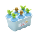 2 PCS Summer Carrot Potted Ice Cream Mold Homemade Ice Tray Rectangle(Blue)