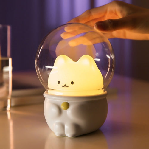 L32 Interstellar Cute Pet Night Light USB Mini Home Colorful Children Bedroom Atmosphere Light(Space Cat)