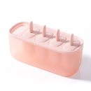 Ice Cream Mold Home-made Ice Lollies Box Ice Tray Sorbet Model(Pink)