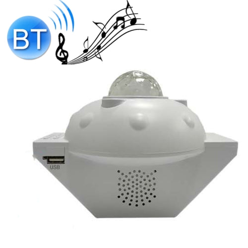 SC522-01 USB Bluetooth Music Watermark Starry Sky Projection Light LED Stage Light Night Light(White)