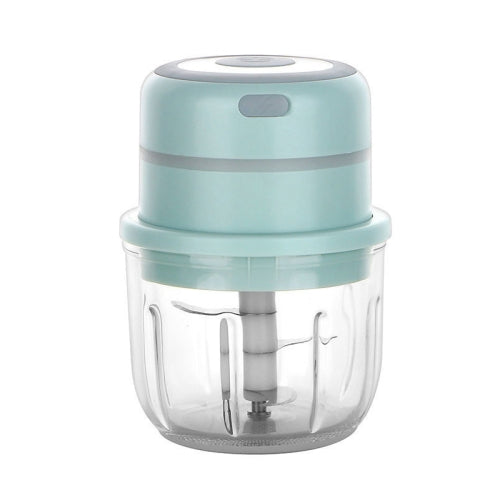 ZM-14 Household Mini Wireless Electric Garlic Masher, Colour: Green Glass 300ml