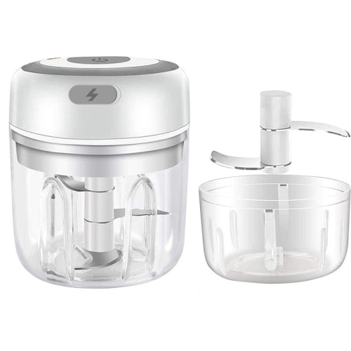 ZM-14 Household Mini Wireless Electric Garlic Masher, Colour: White High Cup 250ml + Small Cup 100ml