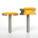 2 PCS/Set Floor Jigsaw Woodworking Tenon Cutter Trimming Engraving Machine Milling Cutter, Model: 1/4 Handle