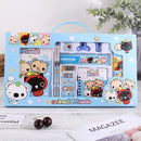 2 Sets 102 Primary School Student Activity Prize Cartoon Stationery Gift Children Stationery Set(Blue Cat)