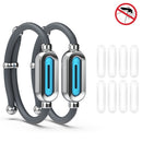 2 PCS Gray Gray SB-1301 Silicone Mosquito Repellent Bracelet Natural Plant Essential Oil Mosquito Buckle