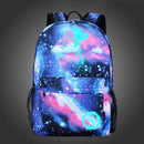 Starry Sky Luminous Backpack Oxford Cloth Printed Backpack, Colour: Star Blue Grasp The Fire Pirate