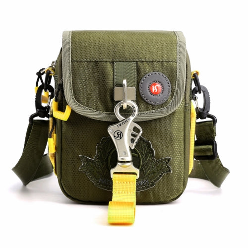 HaoShuai 345 Crossbody Small Bag Casual Men Shoulder Bag Outdoor Sports Waist Bag(Army Green)