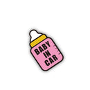10 PCS There Is A Baby In The Car Stickers Warning Stickers Style: CT223Z Pink Bottom Bottle Adhesive Stickers