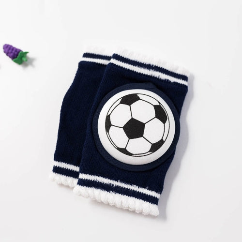 2 Pairs Summer Baby Knee Pads Crawling Pedestrian Anti-Fall Children Elbow Pads and Knee Pads Suitable Age: 0-4 Years Old(Navy)