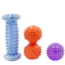 Massage Ball Plantar Fascia Ball Muscle Relaxation Fitness Ball Hand Holding Ball,Style: Blue Foot Bottom + Bump Peanut Ball + 7cm Tattan