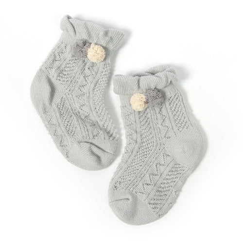 3 Pairs Baby Socks Mesh Thin Baby Cotton Socks, Toyan Socks: M 2-3 Years Old(Gray)