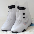 Children Rain Boot Cover Waterproof Non-Slip Rain Boot Cover Thickened Silicone Rain Boots, Size: 34-35(White)