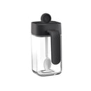 4 PCS Home Glass Spoon Covered Seasoning Bottle, Specification: Seasoning Bottle (Black)
