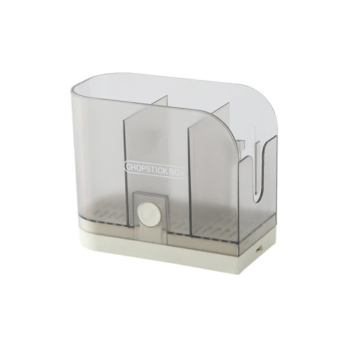 2 PCS Wall-Mounted Two-Purpose Chopsticks Cage Multifunctional Kitchen Draining Rag Rack(White)