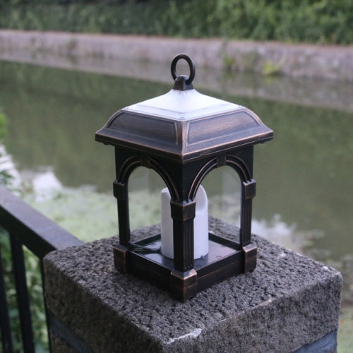 Outdoor Solar Simulation Candle Light Garden Solar Hanging Lamp(Bronze)