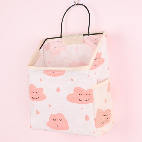 2 PCS Waterproof Cotton Linen Art Storage Hanging Bag(Cloud)