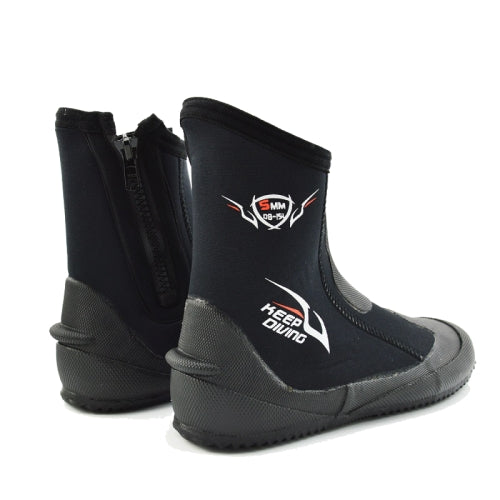 KEEP DIVING DB-151 5mm Thick Neoprene High-Top Diving Boots Wading Fish Antiskid Vulcanized Sole Shoes, Size: S (36-38)