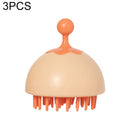 3 PCS Men Women Shampoo Massage Comb Shampoo Brush Gas Comb(Orange)