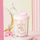 Animal Landscape Straw Cup Children Cartoon Portable Cup(Pink Beast)