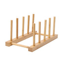 4 PCS Multi-Purpose Bowl Disc Rack Kitchen Drain Rack Bamboo Tableware Storage Rack, Layer (specification): 4 Grid