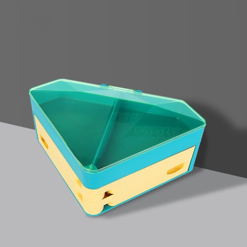 Household Diamond-Shaped Compartment Fruit Plate Multi-Layer Candy Snack Box(Fresh Green)