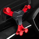 4 PCS Car Air Outlet Mobile Phone Bracket Gravity Undertake Card Buckle Car Navigation Bracket(Red)