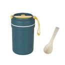 3 PCS Plastic Portable Handle Breakfast Cup Porridge Cup Suitable for Microwave Oven, Style: Long Band (Dark Blue)