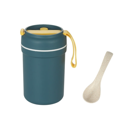 3 PCS Plastic Portable Handle Breakfast Cup Porridge Cup Suitable for Microwave Oven, Style: Long Band (Dark Blue)