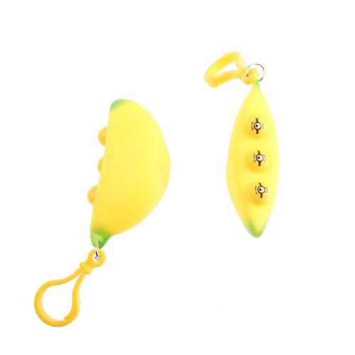 5 PCS Banana Pinching Dried Pressure Drop Toys With Keychain Pendant Toys