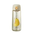 Cartoon Animal Plastic Water Cup Student Pop Lid Cup, Capacity: 600ml(Gray)