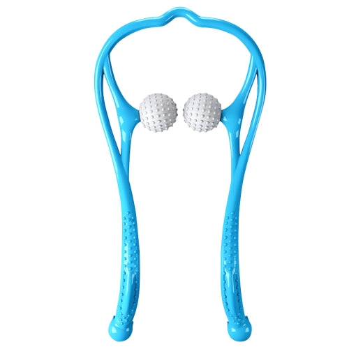 3 PCS Manual Cervical Massager Home Multi-Function Shoulder And Neck Massage Roller, Shape: Ordinary Blue