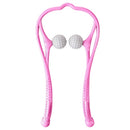 3 PCS Manual Cervical Massager Home Multi-Function Shoulder And Neck Massage Roller, Shape: Ordinary Pink
