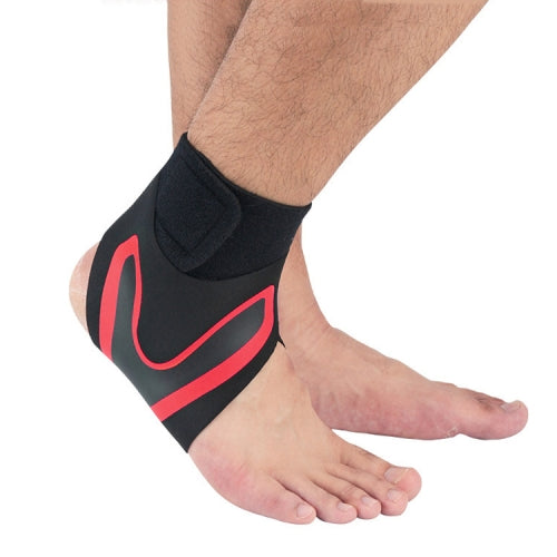 2 PCS Sports Compression Anti-Sprain Ankle Guard Outdoor Basketball Football Climbing Protective Gear, Specification: S, Left Foot (Black Red)